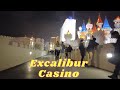 Excalibur Las Vegas at night Walk through 2023