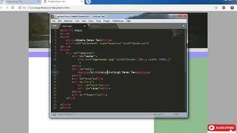 Membuat website menggunakan sublime text dan css