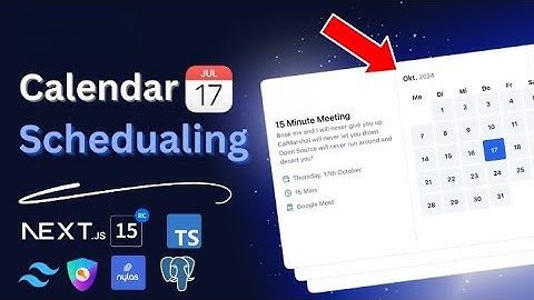 Calendar Scheduling Platform using Next.js, Nylas, Auth.js, Tailwind |  Portfolio Project