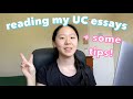 reading the essays that got me into UCLA, UCSD, UCSB, UCI, UCSC, UCR + some PIQ tips!