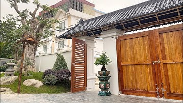 Hoàn thiện mái cổng 4 mái Ngói Nhựa Âm Dương Nhật Bản Lương Lâm