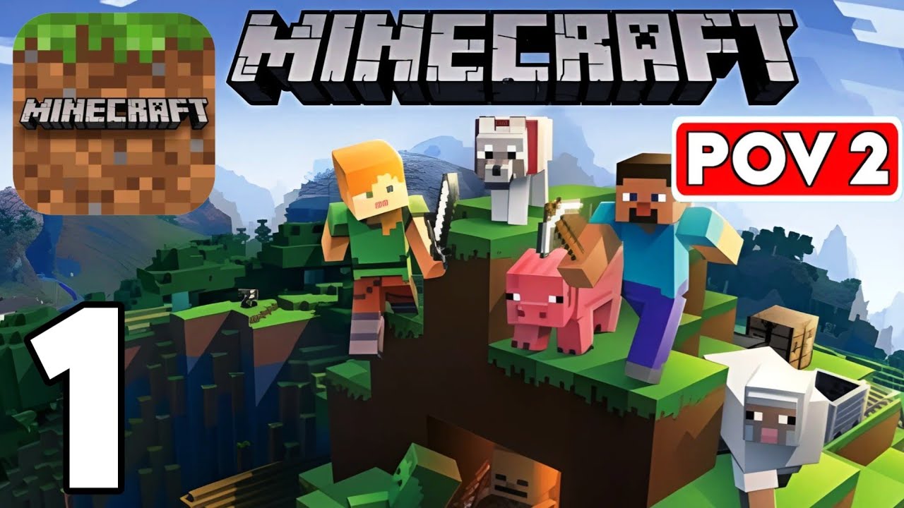 MINECRAFT PE |DUO| POV 2 | Gameplay Walkthrough PART 1 (No Commentary ...
