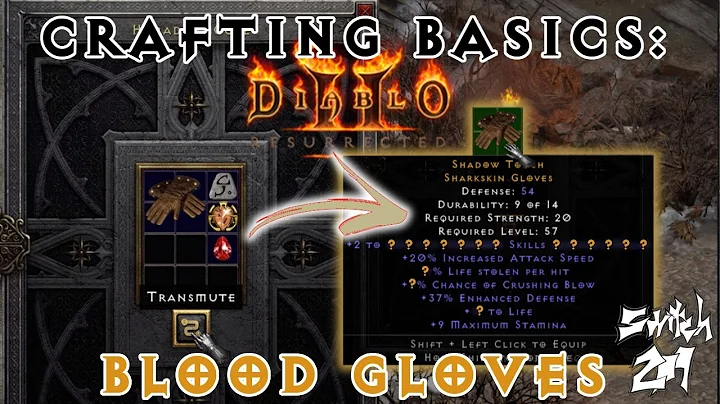Guide de crafting : 50 paires de gants de sang dans Diablo 2 Resurrected