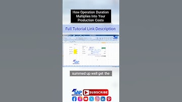 How Operation Duration Multiplies Into Your Production Costs | Master Data | SAP Tutorial | SAP ERP