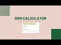 How to create GSM (grams per Sqm) Calculator