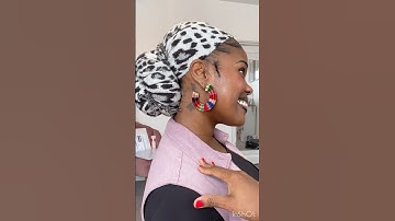 Head Wrap Tutorial ✨😍 #headwrap #headwraptutorial #headscarf #4chair #hairstyle #protectivestyles