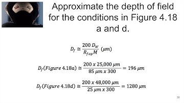 MSE585 F20 Lecture 18 Module 6 - SEM Depth of Field