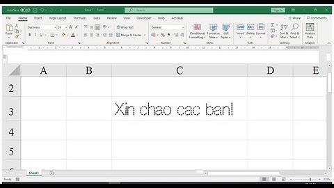 Cách viết chữ nét đứt trong Excel