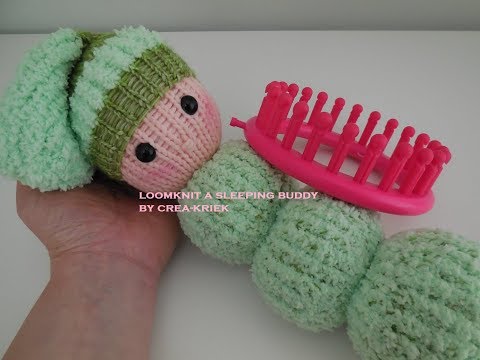 How to loom knit a teddy - buddy - toy in English! easy