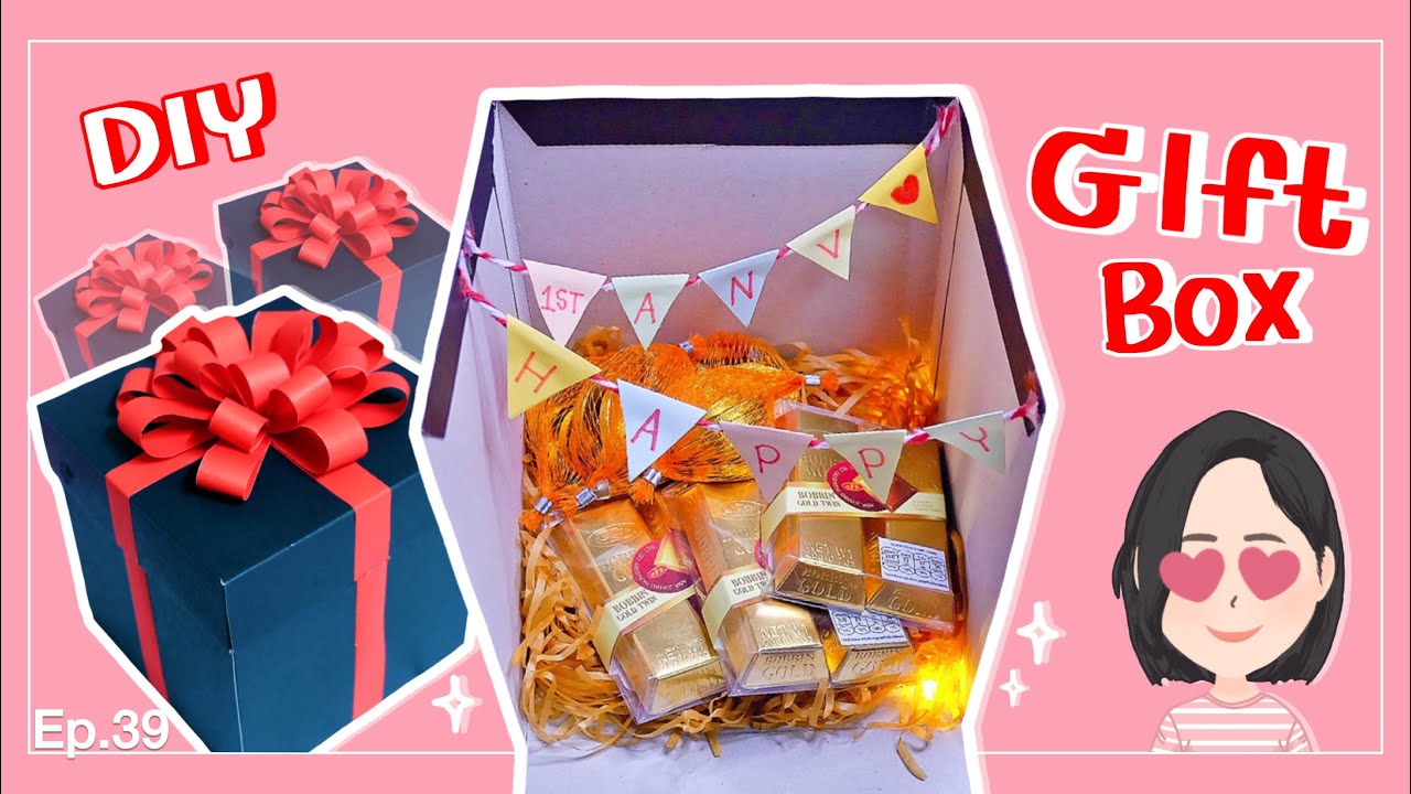 ของขวัญครบรอบ  New  ทำของขวัญเซอร์ไพรส์แฟนในวันครบรอบ Anniversary  | DIY Anniversary Gift Box Idea