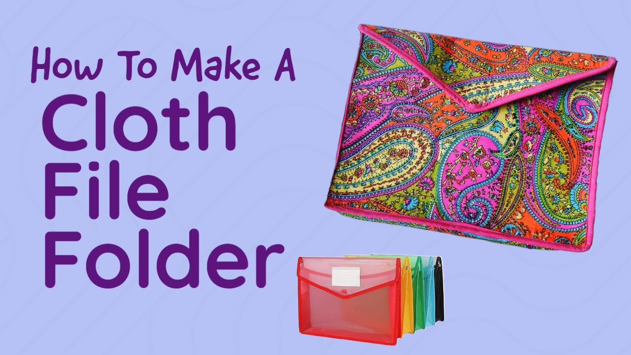 How to make a file folder from cloth Ecofriendly folder DIY at