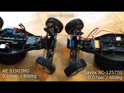 High Speed Servo Comparison - Savox SC-1257TG and AE S1903MG