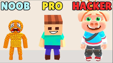 NOOB vs PRO vs HACKER in Pixel Rush - Perfect Run