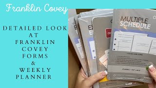 2021 FRANKLIN COVEY CLASSIC INSERTS- UP CLOSE LOOK AT FORMS &  5 CHOICES WEEKLY PLANNER