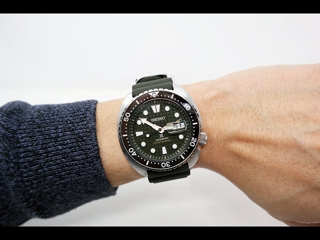 UNBOXING 2020 SEIKO PROSPEX KING TURTLE IN GREEN DIAL SRPE05K1 - YouTube