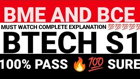 KTU BTECH S1 BME AND BCE