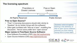 Webinar 024: Introduction to Software Licensing