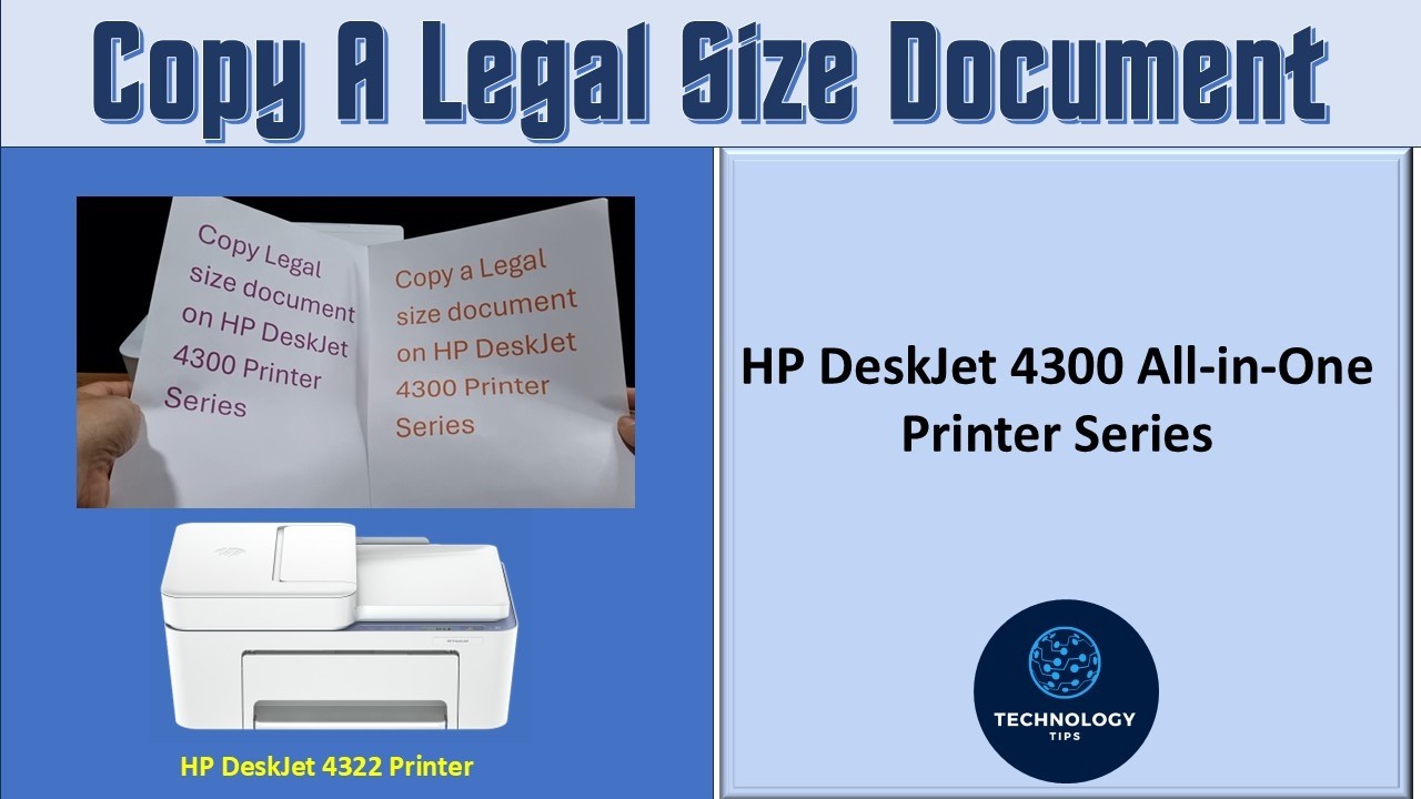 HP DeskJet 4355 | 4322 | 4320 Printer : Copy a legal size document