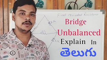 Find Equivalent resistance (Unbalanced Bridge)explain in Telugu