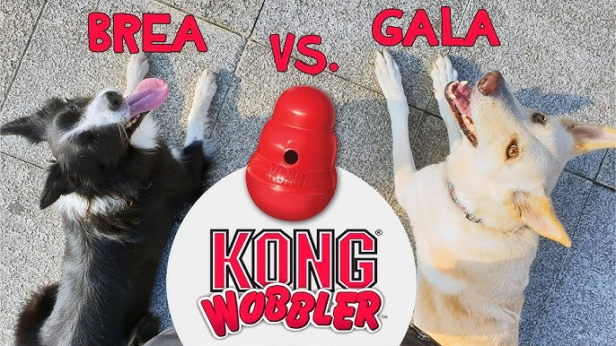 Kong Wobbler Juguete Interactivo para perros, Dispensador Comida Tamaño S