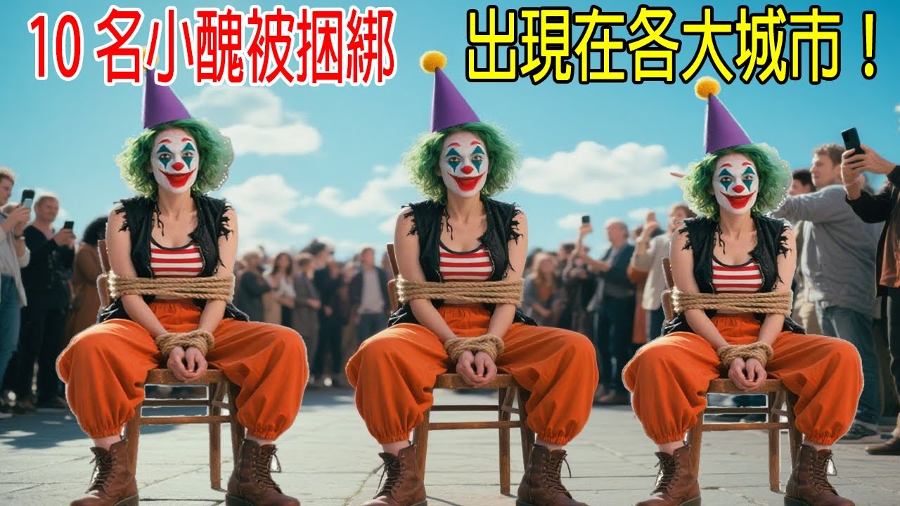 10個小醜被捆綁，出現在各大城市！！！