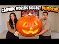 CARVING THE WORLDS LARGEST PUMPKIN *FUNNY AF*