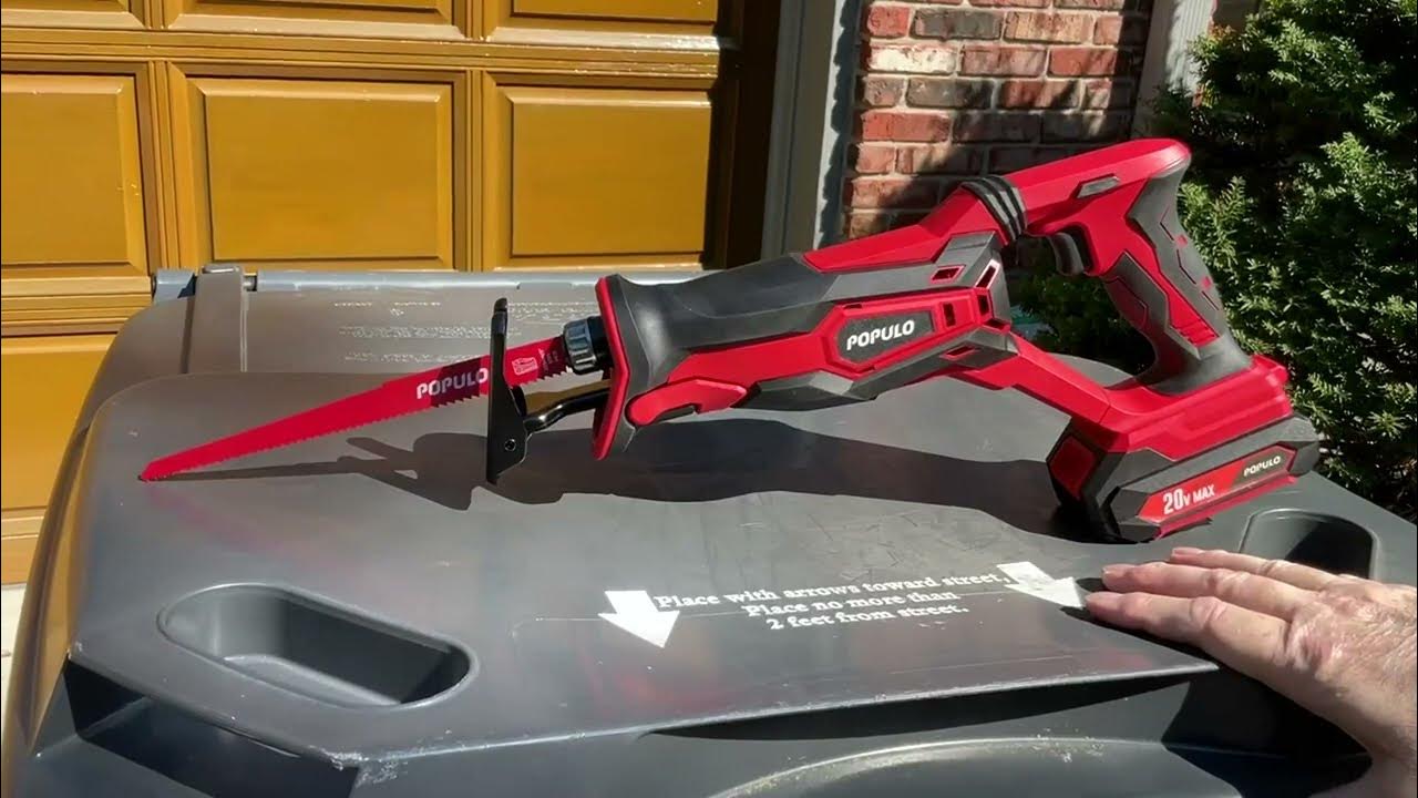 POPULO Cordless Reciprocating Saw, 20V MAX Battery Power Saw Review, A reasonable saw at a good
