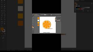 How to create orange Slice in Illustrator #adobeillustrator #orange #vectorart #graphicddesign #art