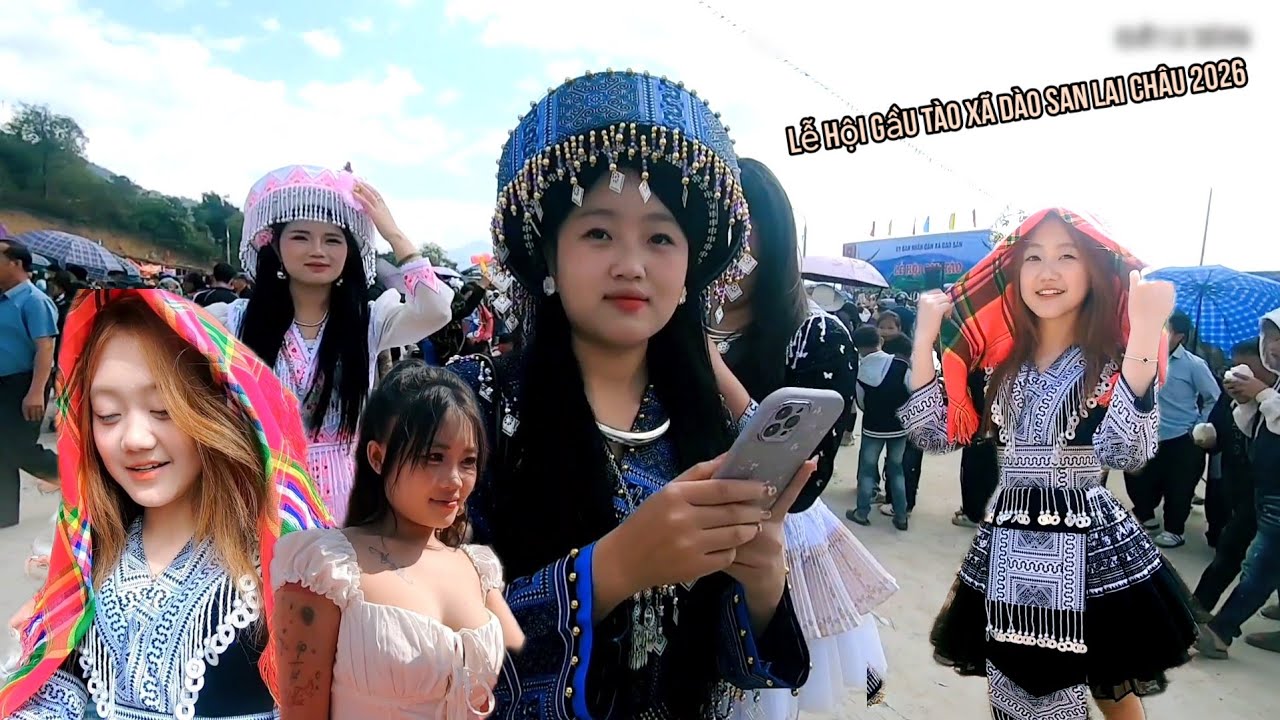 Lễ hội gầu tào xã Dào san 2026 em gái người mông xinh như hoa
