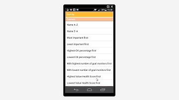 Sorting Values in Goalist