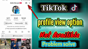 tiktok profile view option not availible || Tiktok profile view option show nhi ho rha