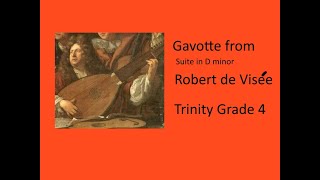 Video thumbnail of "Gavotte Robert de Visee Trinity Grade 4"