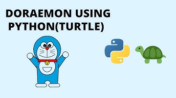 DORAEMON USING PYTHON(TURTLE)#shorts