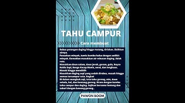 Thumbnail of Resep Tahu Campur. #idejualan #kuliner #resep #pawonboom