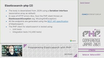 PHP Conference Japan 2021: Programming Elasticsearch with PHP / ezimuel