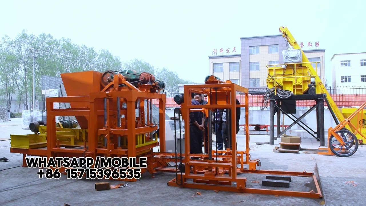 Standard brick moulding machine qtj4-28 makina de bloque qtj4-28 qtj4-25, brick making plant