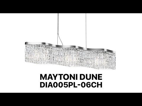 Подвесная люстра хром с хрусталём Maytoni Dune DIA005PL-06CH