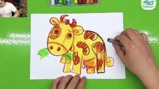 Как нарисовать КОРОВУ / урок рисования для детей Как нарисовать КОРОВУ / урок рисования для детей