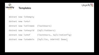 3 IdentityServer4 explain the built in templates بالعربي