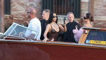 VIPs leave Venice hotel for Jeff Bezos and Lauren Sanchez
