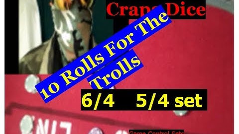 Craps Dice Game Control Sets