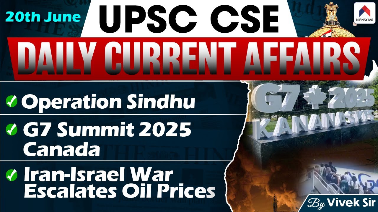 UPSC Current Affairs Today | Daily Current Affairs By Vivek Sir | 20th ...