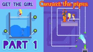 GET THE GIRL PUZZLE GAME PLAY  LEVEL 1-15 || PART 1 - CONNECT THE PIPES screenshot 2