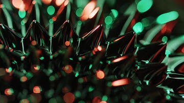 Ferrofluid Liquid Structure Rotating Stock Video