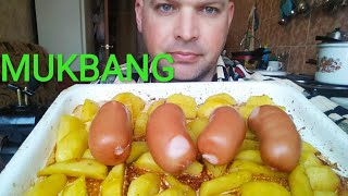 МУКБАНГ ПЕЧЁНЫЙ КАРТОФЕЛЬ/ОБЖОР САРДЕЛЬКИ/MUKBANG baked potato