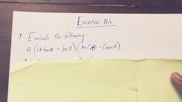 Trigonometry ex.11.4 Q1 solution
