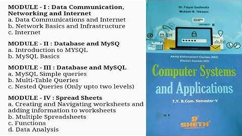 TYBCOM SEM V | Computer System and Application | Sheth publications  McQ