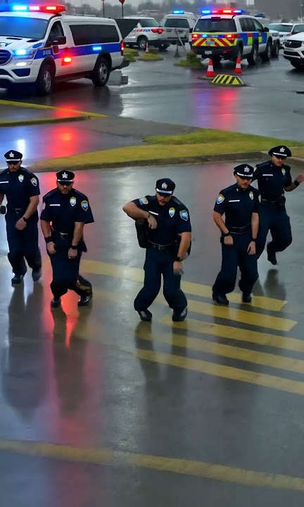 🇺🇸 U.S. Police Officers Dance to 'Blurred Lines' – Viral Street Performance!