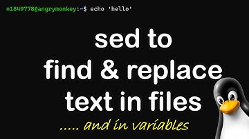 Use sed to find and replace text in files in Linux