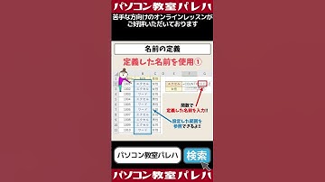 Excel(エクセル)｜「名前の定義」でセル範囲に名前を付ける方法　#Shorts